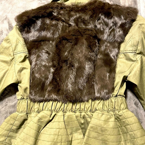 Marissa Webb fur / canvas jacket. - Picture 6 of 9